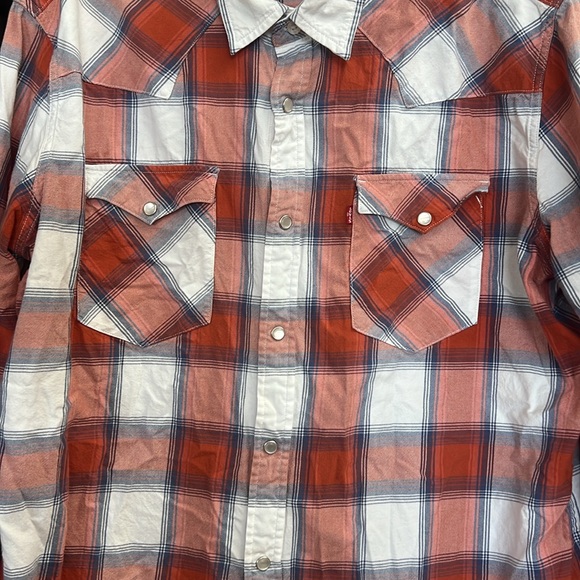 LEVIS CLASSIC WESTERN STANDARD FIT LS SHIRT PEARL SNAP COWBOY RODEO COTTON SZ XL - Picture 6 of 16